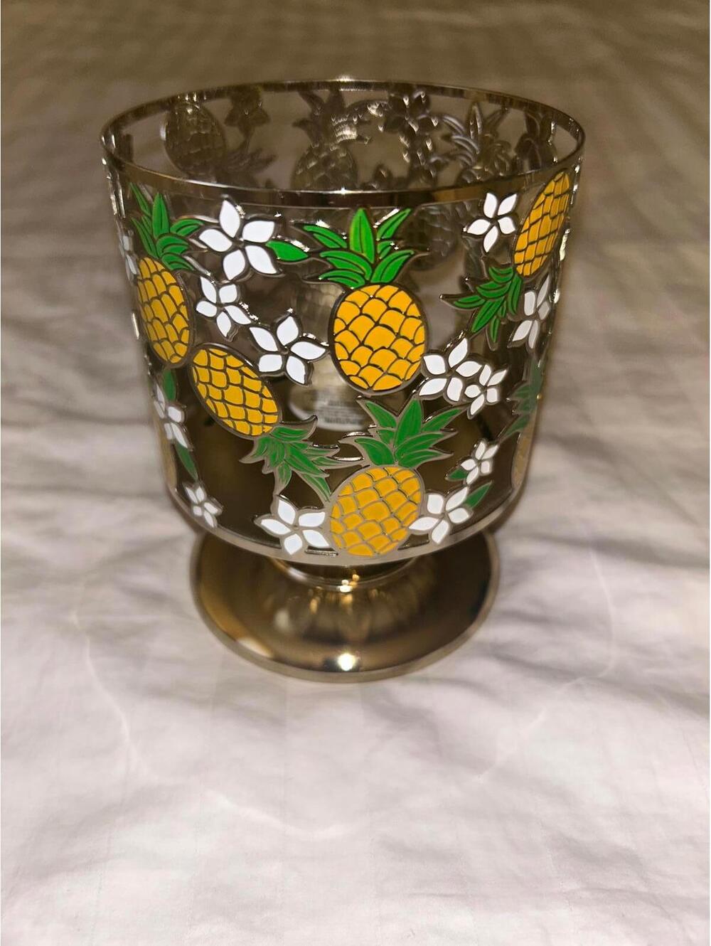 Bath & Body Works Pineapple & Plumeria 3 Wick Candle Holder